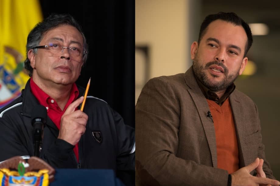 Gustavo Petro y Edwin Palma, ministro de Minas.