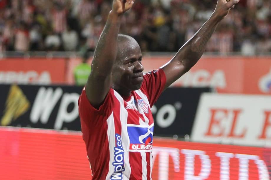 Carmelo Valencia, delantero del Junior // @JuniorClubSA