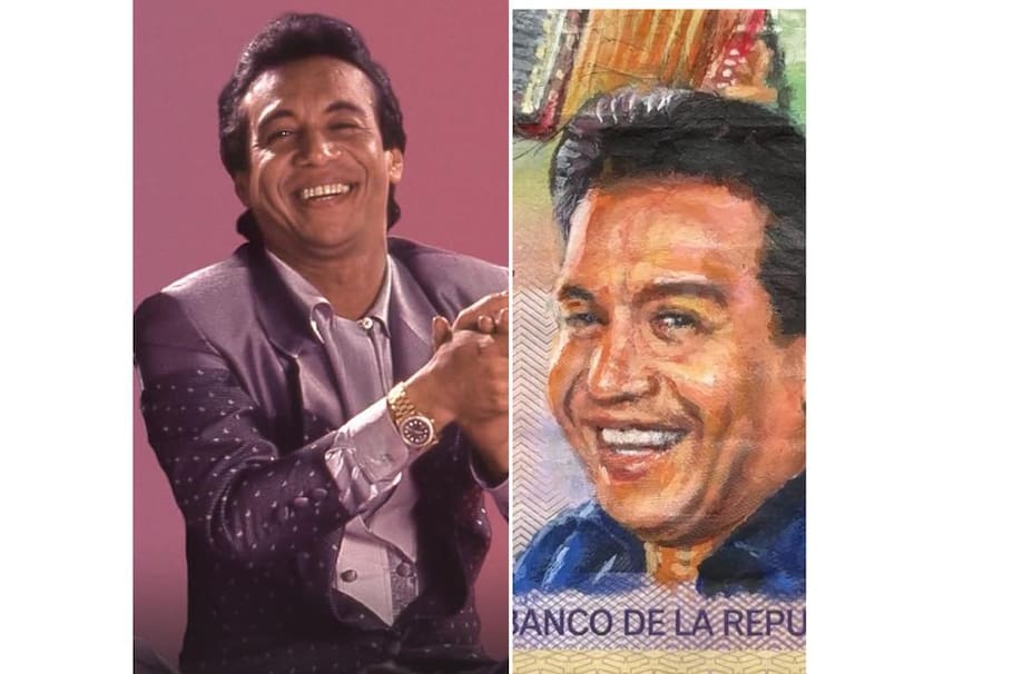 Publican imagen del billete de 50 mil pesos con imagen de Diomedes Díaz