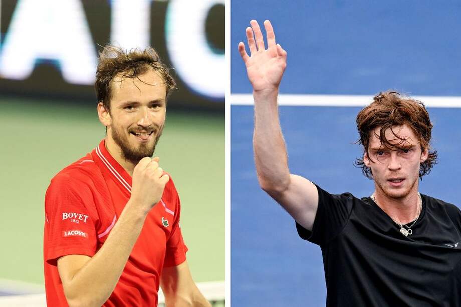 Daniil Medvedev y Andrey Rublev, finalistas del Torneo de Dubai.