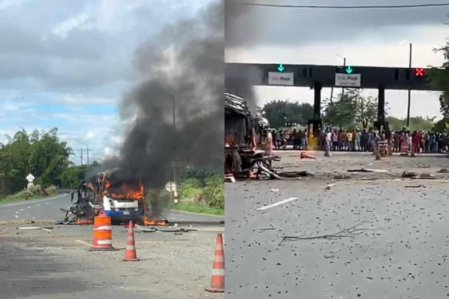 Las autoridades también reportaron daños de gran magnitud en la infraestructura del peaje.