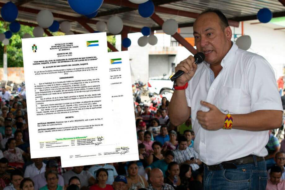 "No se trata de negar que el catolicismo y el cristianismo han sido acogidos por una mayoría de los colombianos, sino de proteger y valorar la pluralidad de credos”. / Foto: Tomada de Facebook.com/AlcaldeSanVicente