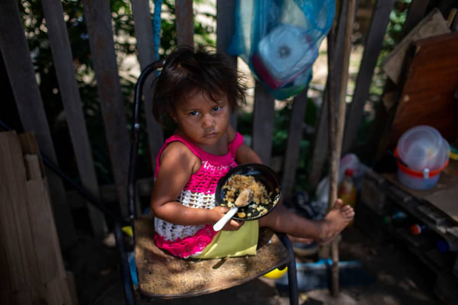Miles de niños han llegado desde Venezuela a Roraima, en Brasil. / AFP