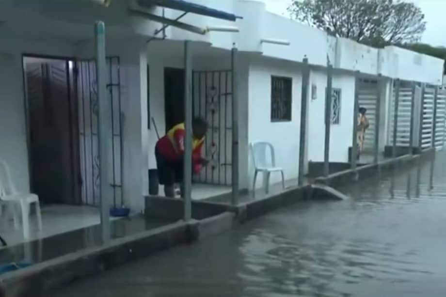 Varias viviendas quedaron inundadas tras las fuertes lluvias.