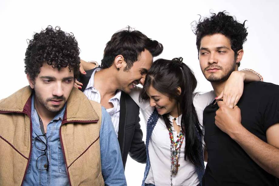 Gabriel Camero, Ómar Vásquez, Yuri Vargas y Daniel Castaño, elenco de ‘La serotonina’. / Cortesía Teatro Deca