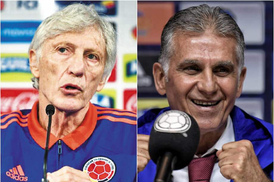 José Pékerman y Carlos Queiroz (der.). / El Espectador