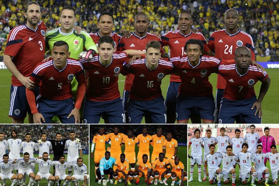 Nóminas de 23 de los equipos integrantes del grupo C del Mundial Brasil 2014