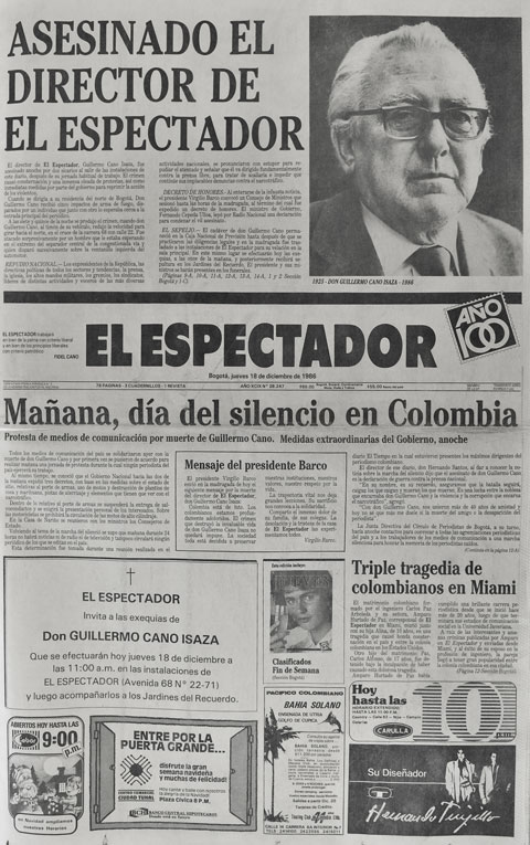 El asesinato del director de El Espectador