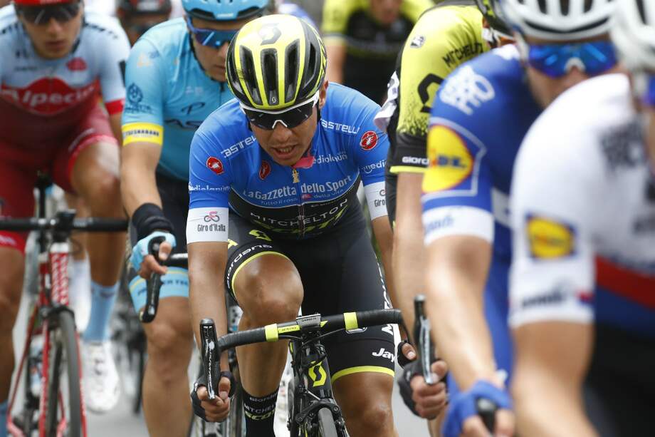 Esteban Chaves, ciclista colombiano del equipo Mitchelton Scott. / AFP