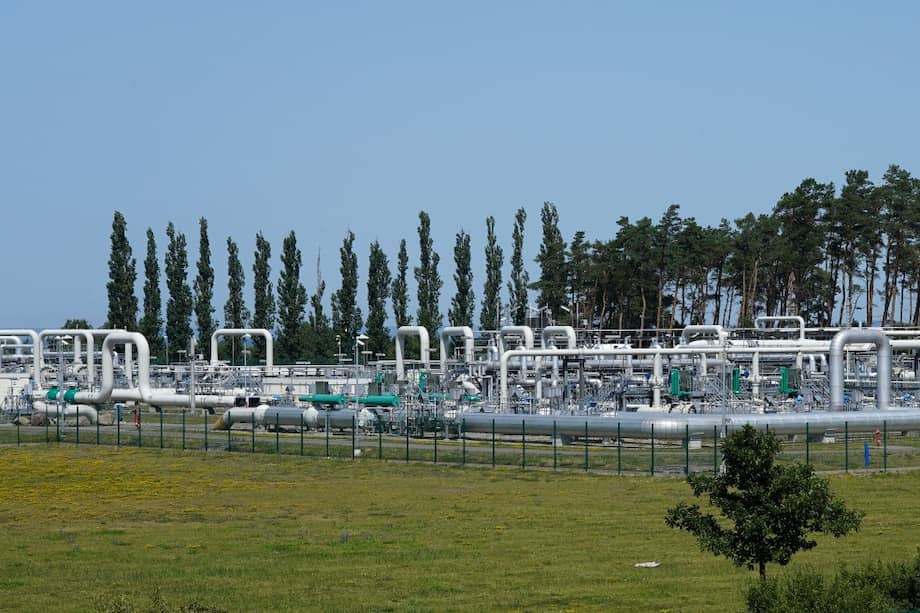 Sistemas de tuberías en la planta industrial del Nord Stream 1, en el noreste de Alemania.