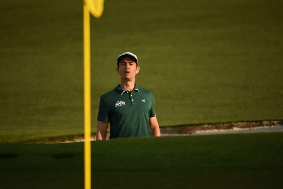 Camilo Villegas tras su segundo día en el Augusta National. Foto: AFP