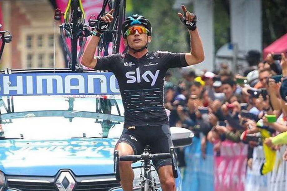 Sebastián Henao, ciclista colombiano, renovó por dos temporadas su contrato con el Sky. / Twitter Sebastián Henao