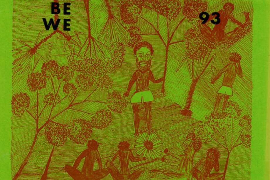 Portada del libro “BE WE 93”, escrito en la lengua australiana Djambarrpuy?u. / Archivo Vivo de Lenguas Aborígenes