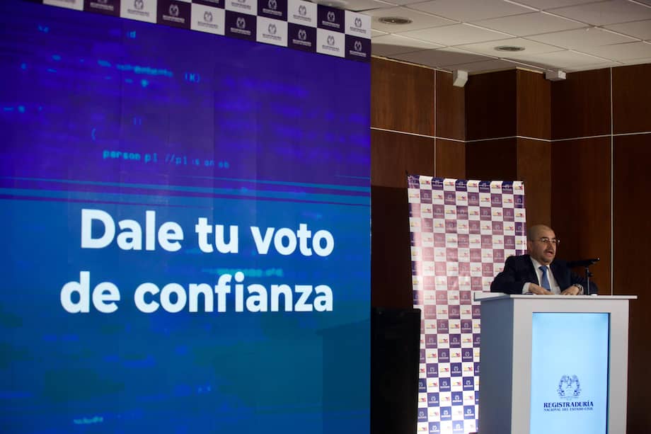 Jaime Suárez, el registrador delegado para lo electoral.