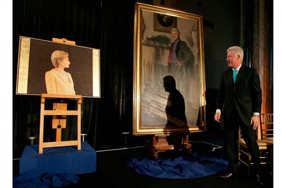 El cuadro fue expuesto por primera vez en 2006 en presencia de la pareja Bill y Hillary Clinton. / AFP