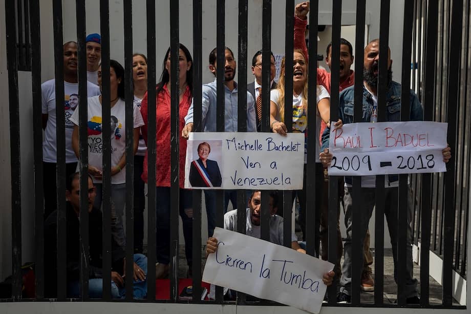 Manifestación de familiares de presos políticos en Venezuela. / EFE