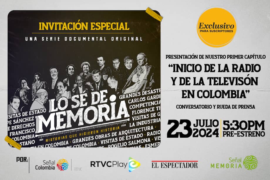 Serie documental original de Señal Memoria, el archivo sonoro y audiovisual de los colombianos, que se verá cada jueves a las 9:00 p. m., desde el 25 de julio, por el canal Señal Colombia.