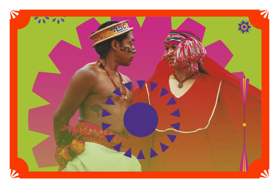 Ofrenda danzaría, danzantes Wayuu interpretando la danza tradicional Yonna de La Guajira. Maestro Astergio Indalecio. Lugar, parque de la interculturalidad Sibundoy, Putumayo.