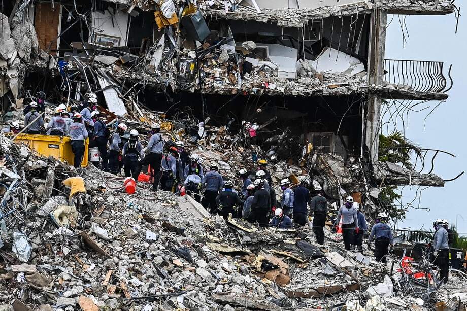 Las operaciones de búsqueda y rescate en el edificio Surfside que colapsó en Miami.