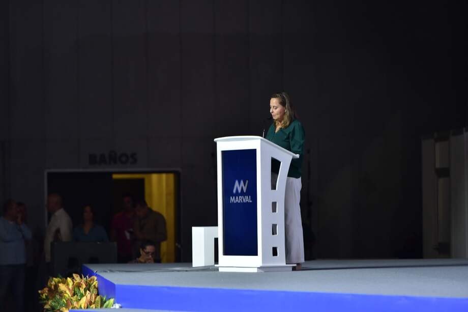 Helga María Rivas, ministra de Vivienda, durante el Congreso Colombiano de la Construcción. / Cortesía Camacol