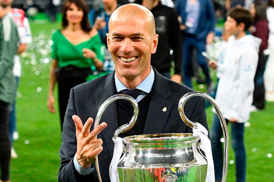 Zinedine Zidane ha logrado tres títulos de la Champions League como técnico del Real Madrid. / EFE