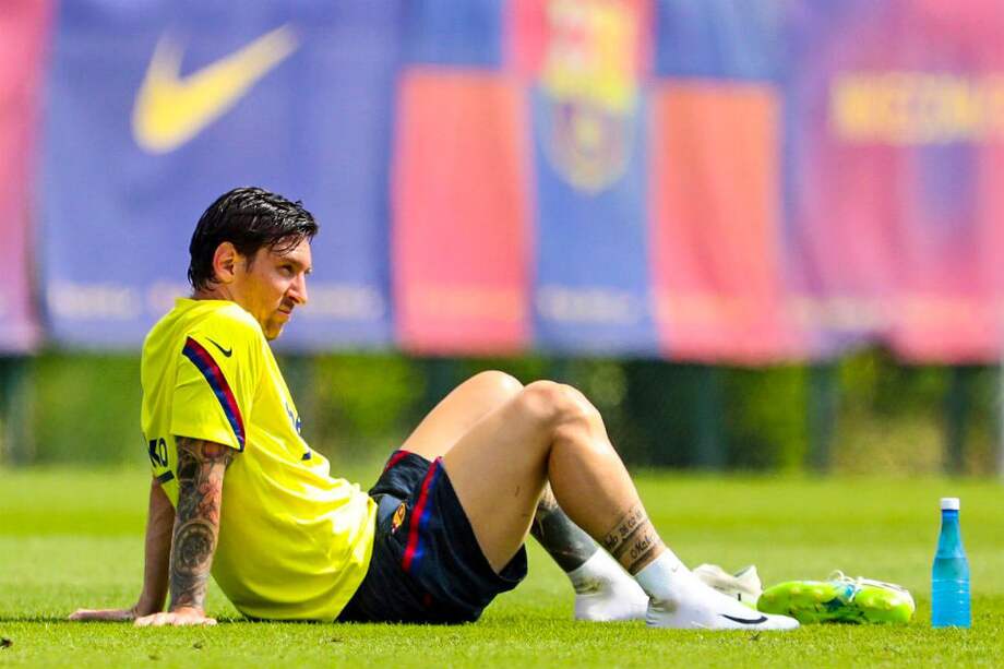 Messi, jugador de Barcelona de España.