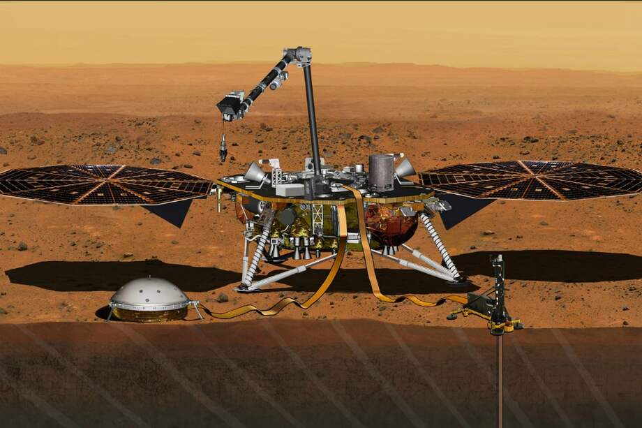 Ilustración de la sonda InSight. / Jet Propulsion Laboratory.