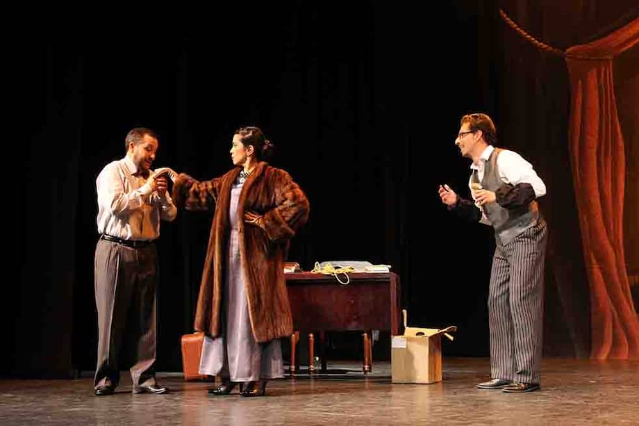 En “El empresario teatral”, el papel protagónico, Herr Frank, está a cargo del actor Rodolfo Silva, mientras que las solistas son Juliette Vargas y Karolyn Rossero. /Cortesía Teatro Libre