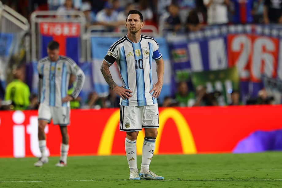 Lionel Messi en el partido por los cuartos de final de la Copa Mundial de la FIFA 2026 entre Argentina y Suiza en Kansas, Estados Unidos.