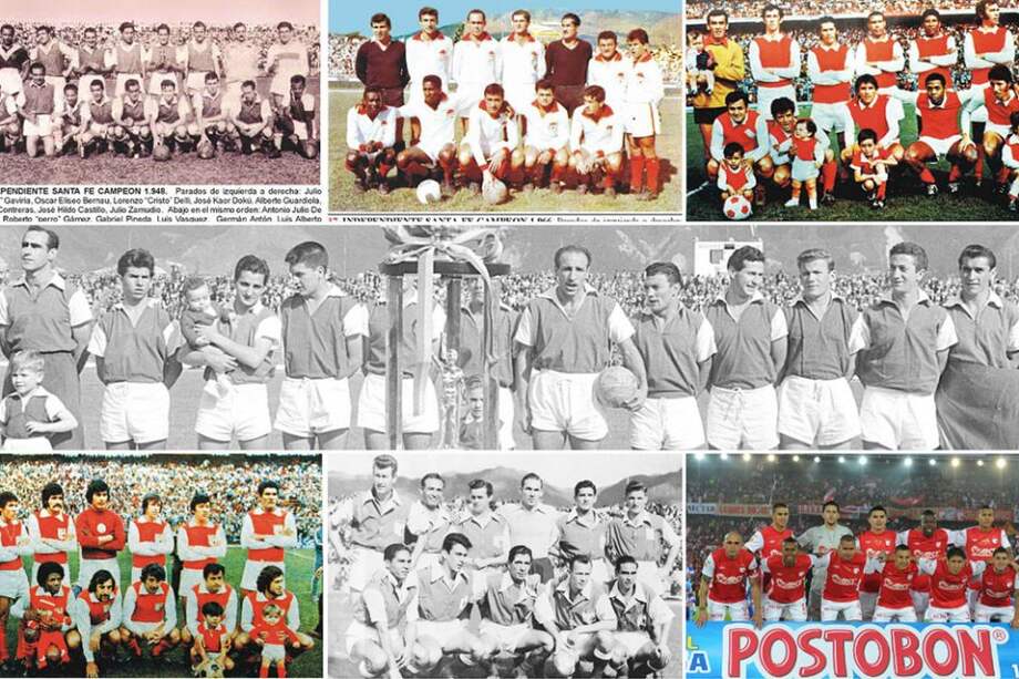Santa Fe, primer campeón del fútbol colombiano, cumple 73 años