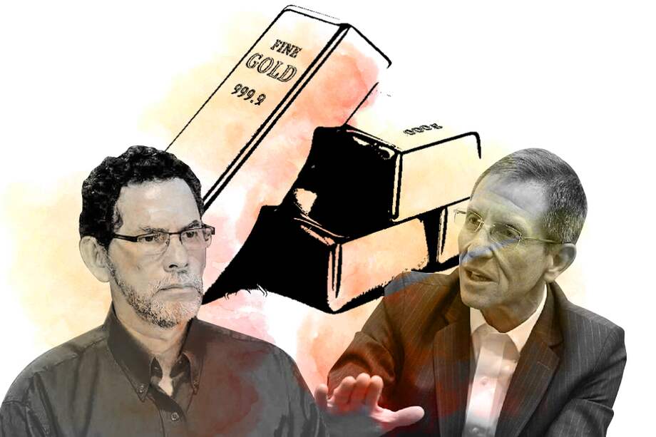 Pastor Alape, delegado por el partido FARC para la entrega de bienes, y Emilio Archila, consejero presidencial para la Estabilización.