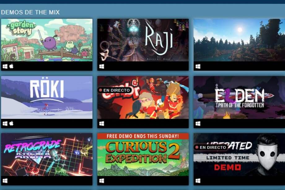 Festival de Juegos de Steam. / Captura de pantalla de la plataforma.