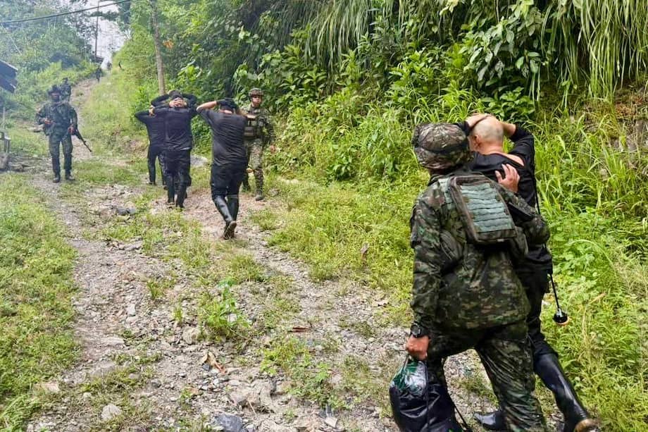 En el lugar fueron capturadas ocho de las personas involucradas en el secuestro de los trabajadores.