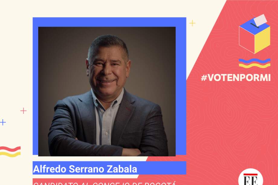 Alfredo Serrano Zabala, candidato al Concejo de Bogotá.