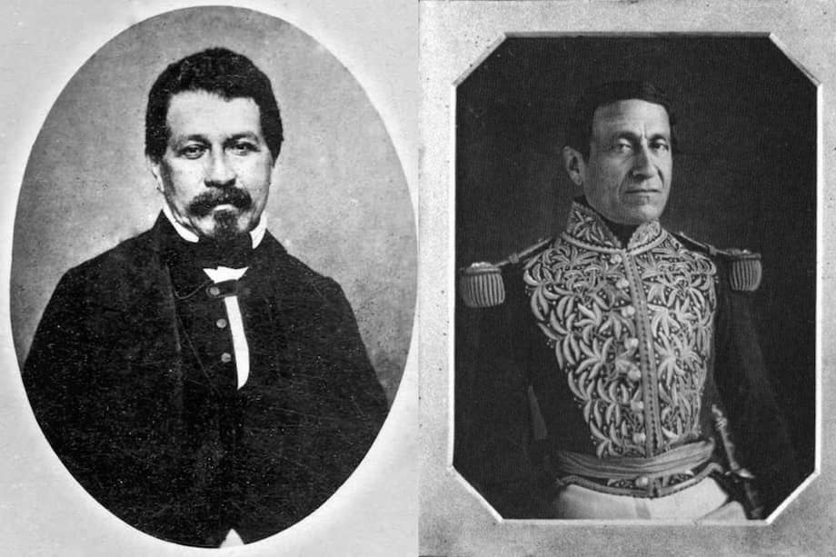 Juan José Nieto Gil y José María Melo, expresidentes de Colombia.