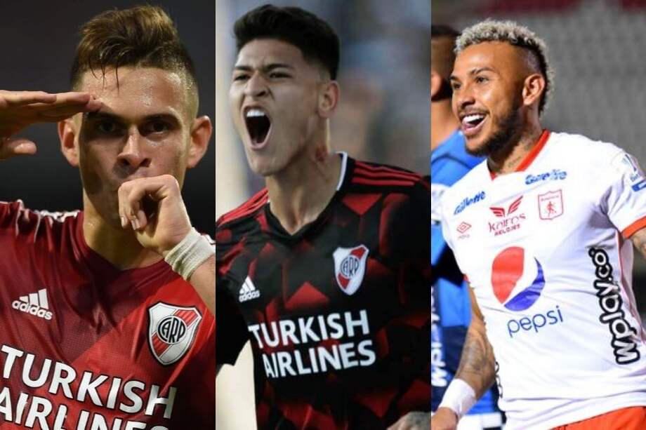 Rafael Santos Borré, Jorge Carrascal y Duván Vergara están en el top 5.