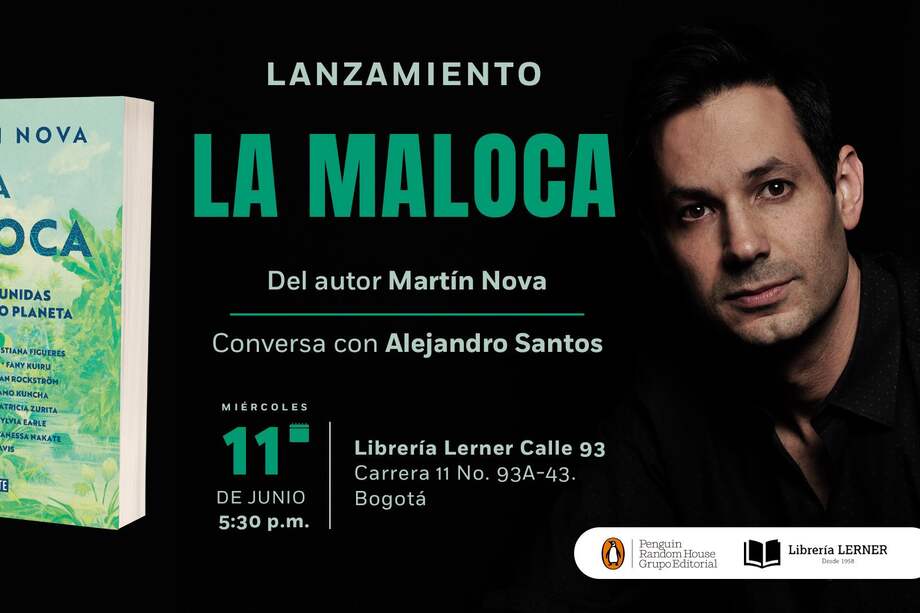 Invitación el evento de lanzamiento de "La maloca", libro del investigador Martín Nova.