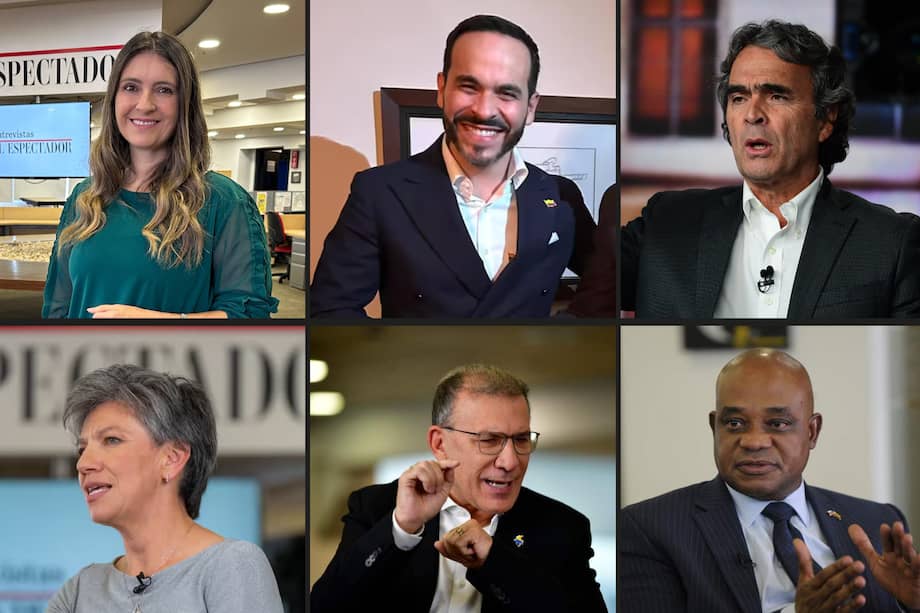 Paloma Valencia, Abelardo de la Espriella, Sergio Fajardo, Claudia López, Roy Barreras y Luis Gilberto Murillo.