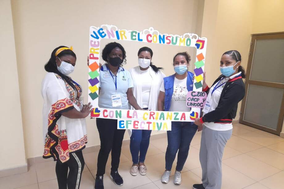 Asistentes al proyecto de prevención de consumo en Puerto Tejada (Cauca).