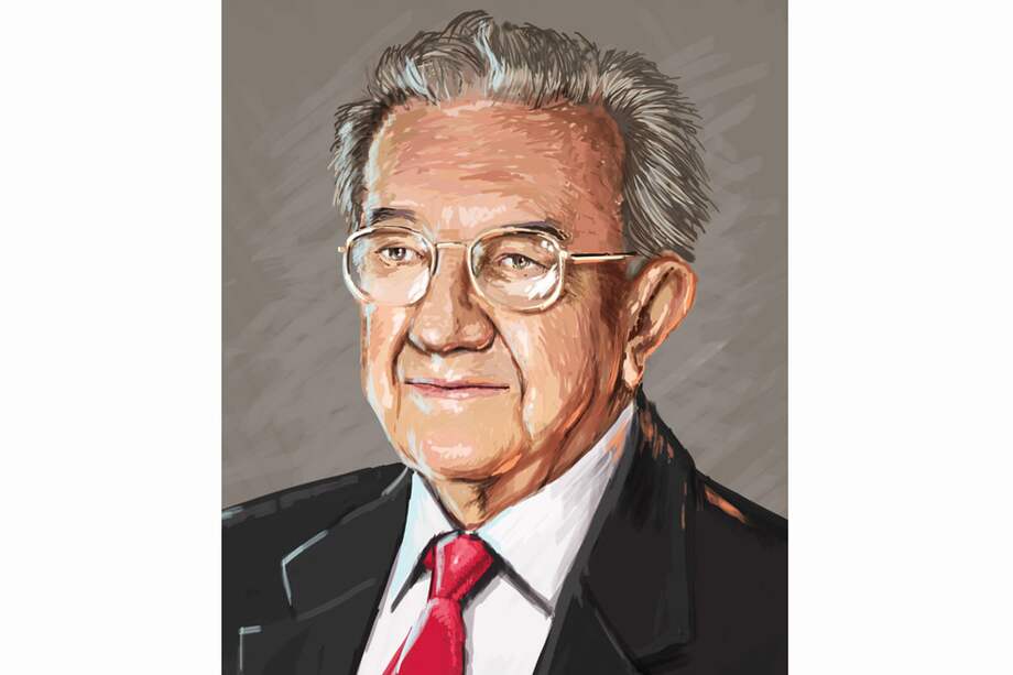 Oleo de John Gómez Restrepo, fundador de 35 empresas, entre ellas Familia.