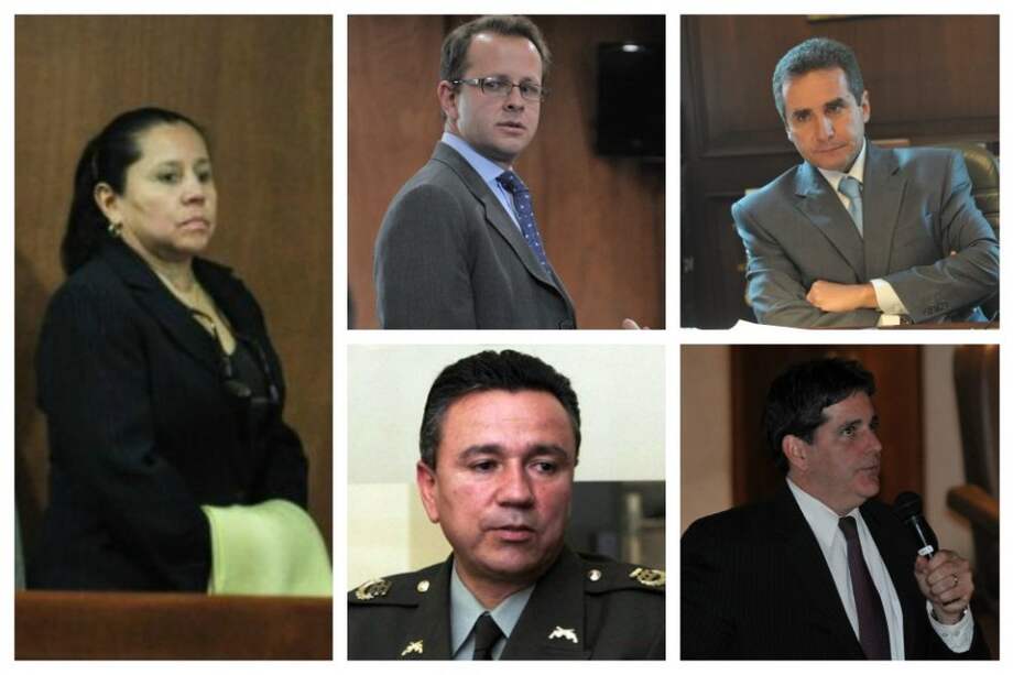 María del Pilar Hurtado, Andrés Felipe Arias, Mauricio Santoyo, Bernardo Moreno y Jorge Noguera. / Archivo El Espectador