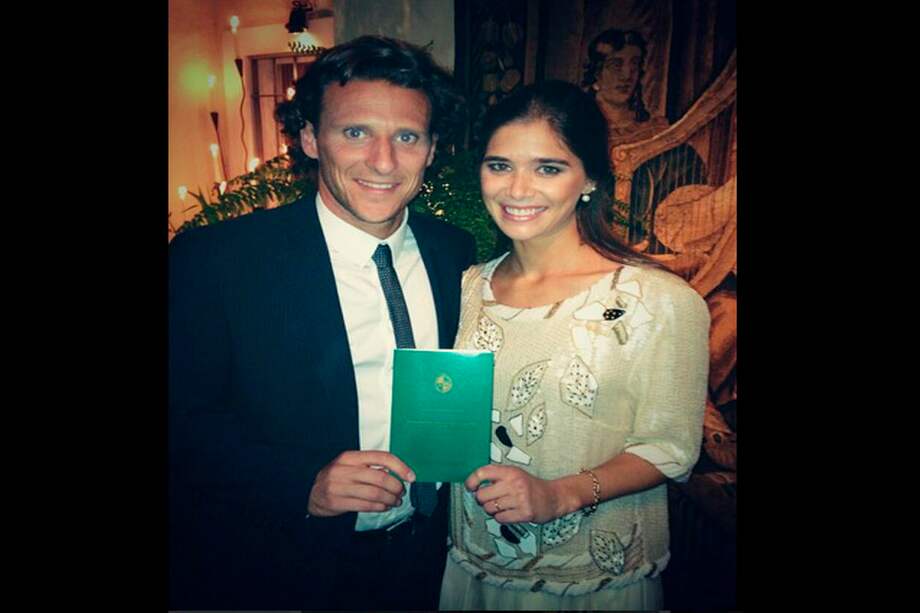 Diego Forlán se casa por la iglesia