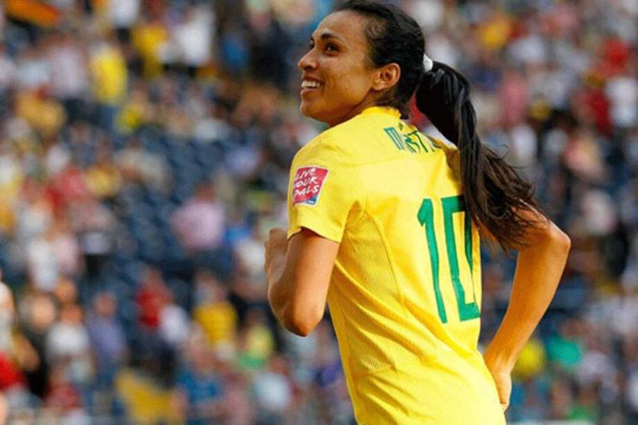 Marta, futbolista femenina de la selección brasileña. Foto: EFE