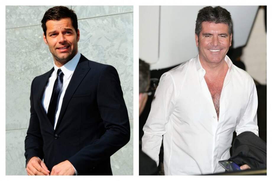 Ricky Martin y Simon Cowell.