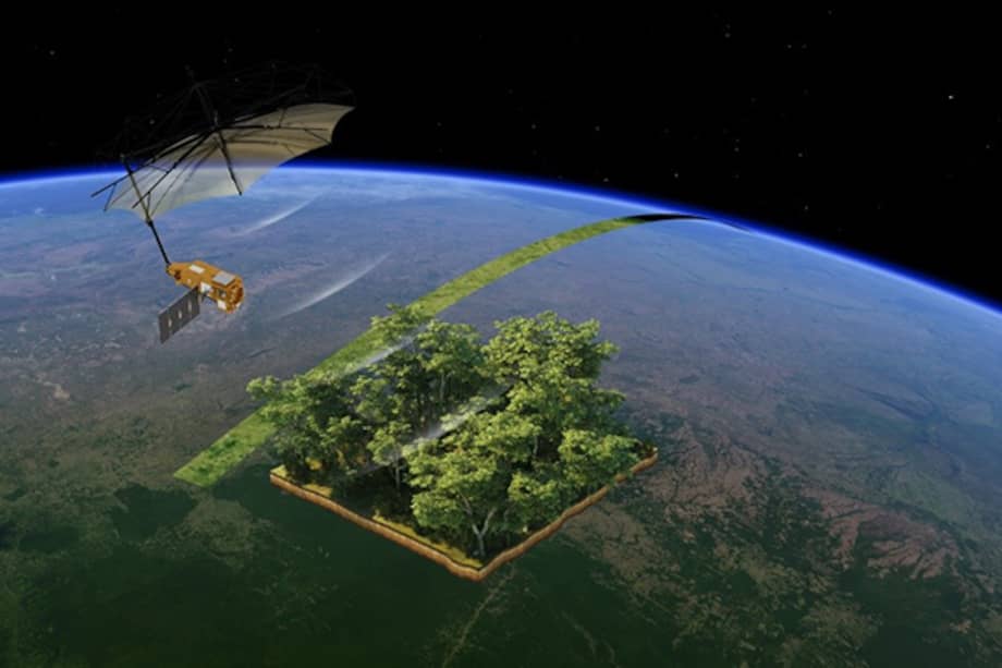 Representación gráfica del trabajo que hará el satélite de la misión Biomass, que será lanzado este 29 de abril.