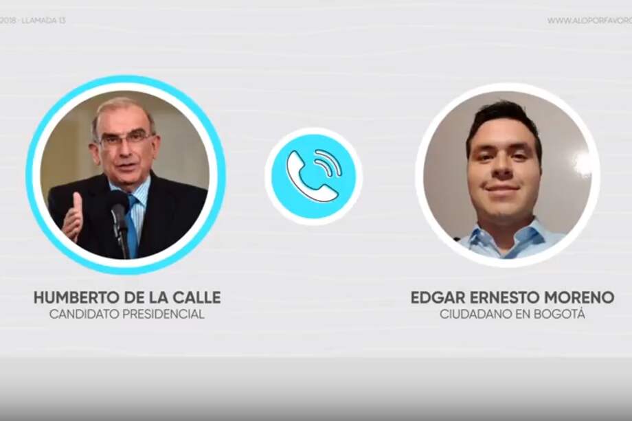 Telefónicamente, Humberto de la Calle explica su política ambiental a un estudiante