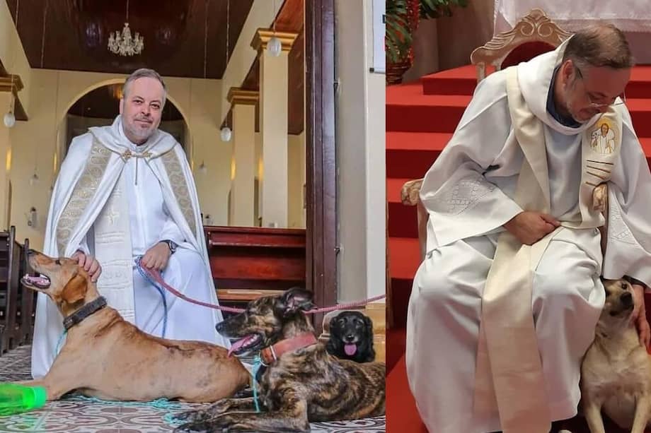 Al final de cada misa, el padre João Paulo presenta a los perros rescatados ante su comunidad con la esperanza de que encuentren un hogar definitivo.