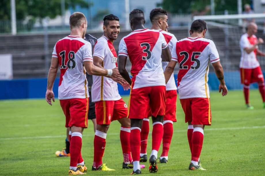 Falcao celebra su primer gol con el Mónaco. Foto: AS Mónaco