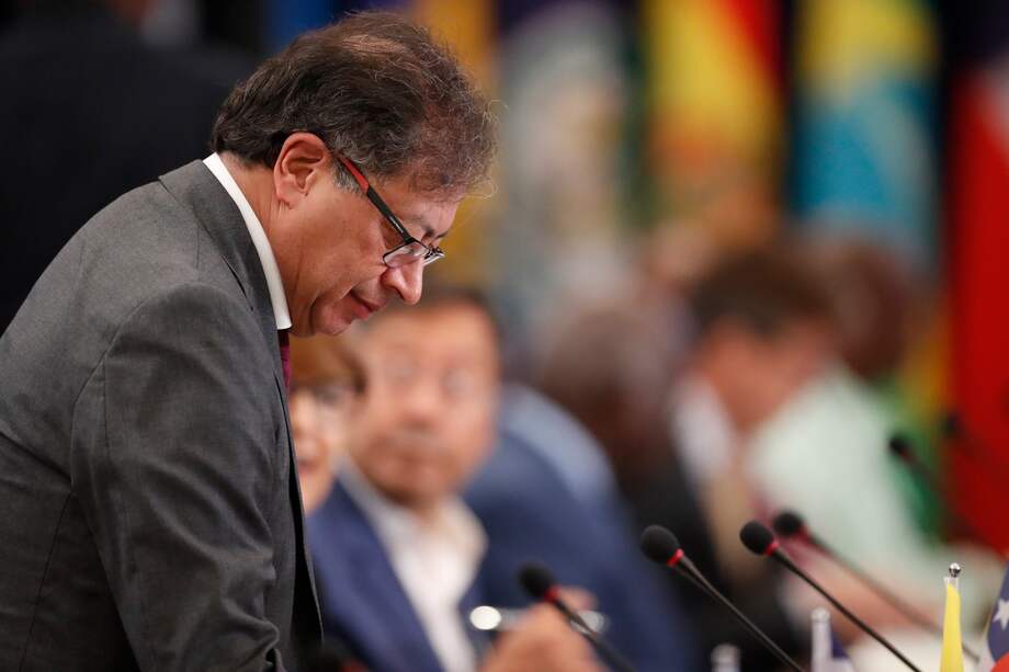 El presidente Gustavo Petro en la cumbre de la Comunidad de Estados Latinoamericanos y Caribeños (Celac).