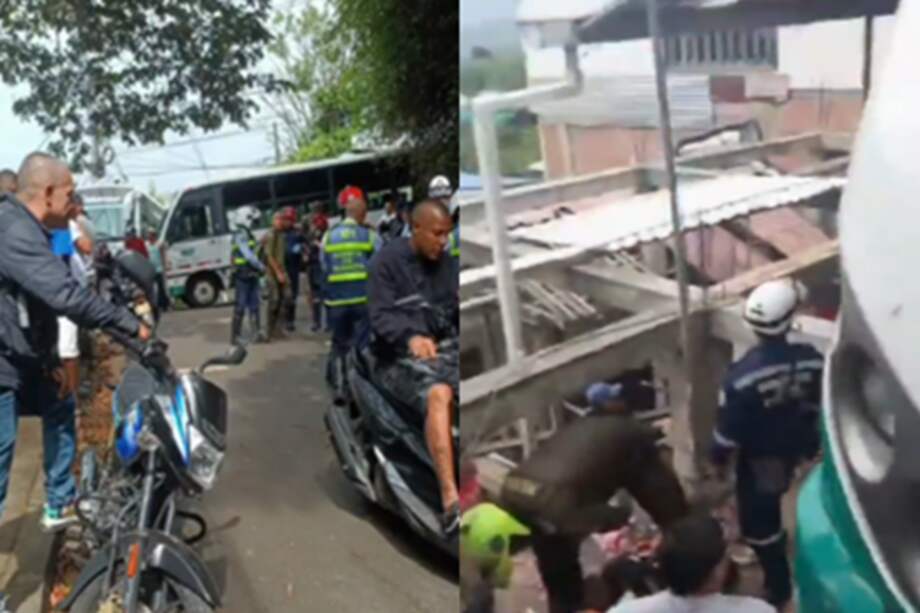 Al parecer el incidente se produjo cuando uno de los vehículos perdió el control de los frenos.